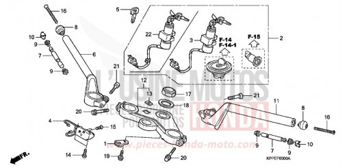 HANDLE PIPE/TOP BRIDGE CBR125RW6 de 2006